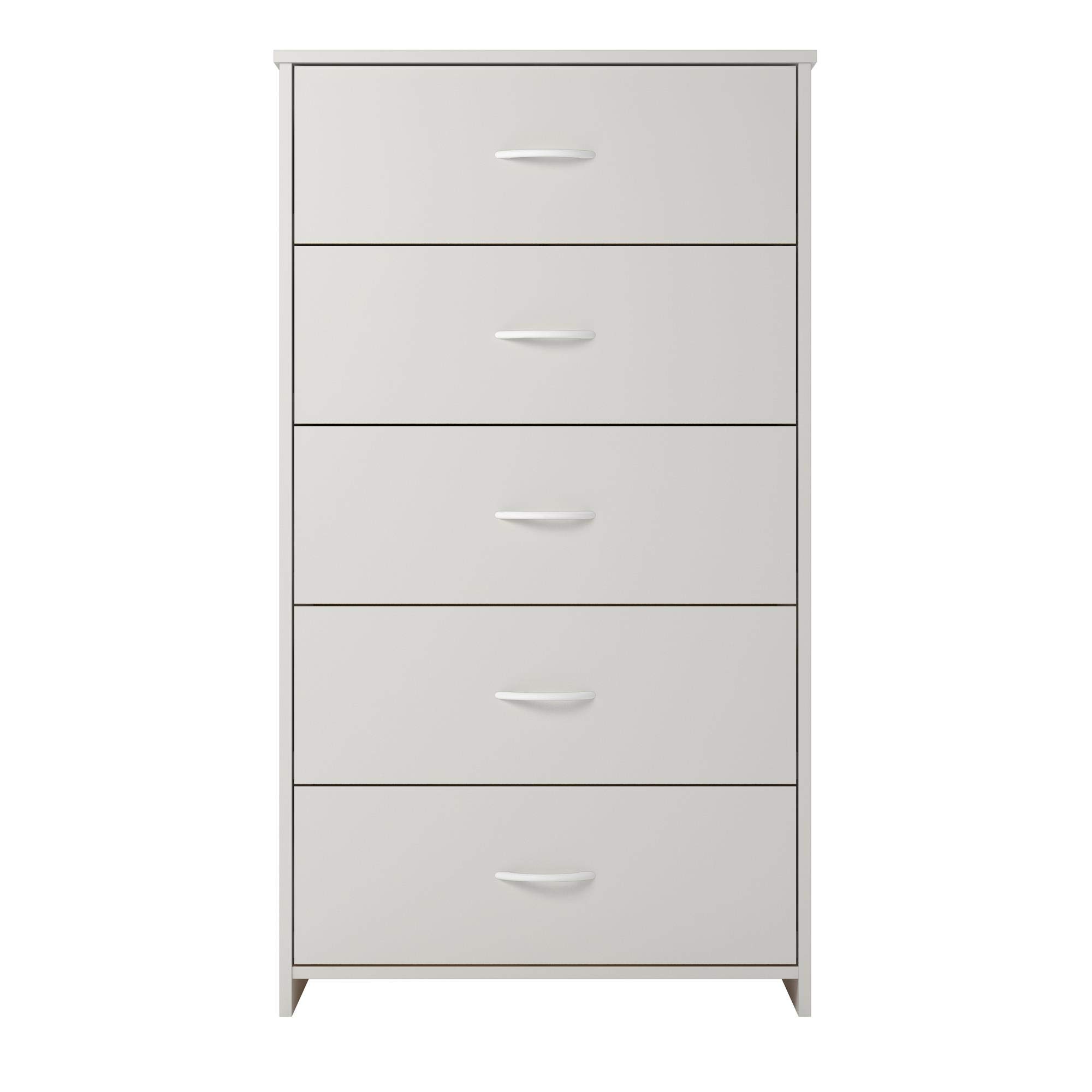 Ameriwood Home Classic 5 Drawer, White Dresser