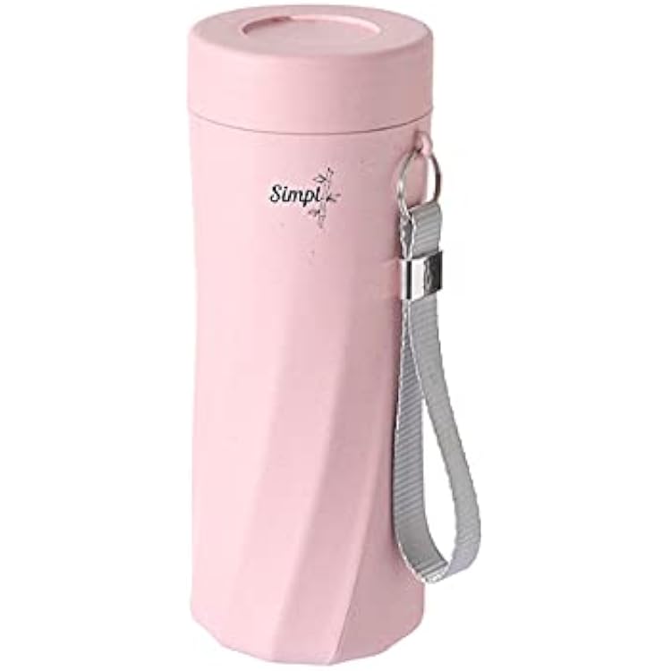 Simpl Bamboo Fiber Water Bottle Tumbler 18 oz Eco- Friendly Biodegradable Multiple Colors Pink Eco Cup Ultra Light Weight