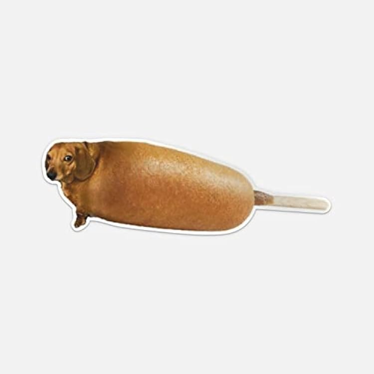 Corndog Meme Sticker Vinyl Car Bumper DecalLonger Side - 5 Inches