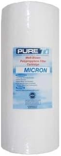 PureT Spun Poly Sediment Filter, 10"x4.5", NSF Certified, 5 Micron | NSF 42 & FDA certified, coreless spun poly, 5 micron - Whole house and RO pre-filtration - Residential users