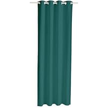 Today Opaque Curtain with Eyelets Polyester Emerald 140 x 260 cm
