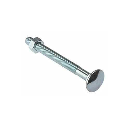 ForgeFix Carriage Bolts | M8 x 180mm | Zinc Plated | Bag 10