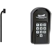 Mighty Mule (FM100) Powder Coated Black Keypad Mounting Post & Wireless Digital Keypad (FM137)