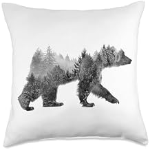 Wilderness Bear Forest Throw Pillow
