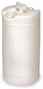 BayTec 15 Gallon White Plastic Barrel, Great as a Water Barrel or Other Liquid Container, Food Grade Material