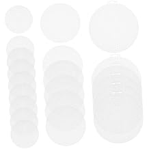 Housoutil 30pcs Circular Cross Stitch Mesh Plastic Mesh Round Woven Buckram DIY Accessory