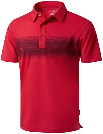 Men's Golf Shirts Dry Fit Moisture Wicking Performance Short Sleeve Collared Polo Shirts for Casual Tennis Bussiness