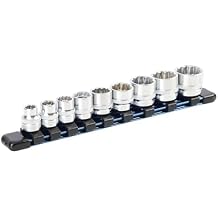 OEMTOOLS 22976 Stubby Socket Set 9-Pc, SAE 12 Point Socket Set, 3/8 Drive Sockets, Hard Chrome Finish to Resist Rust, Sizes 5/16"-13/16", Mechanic Tools