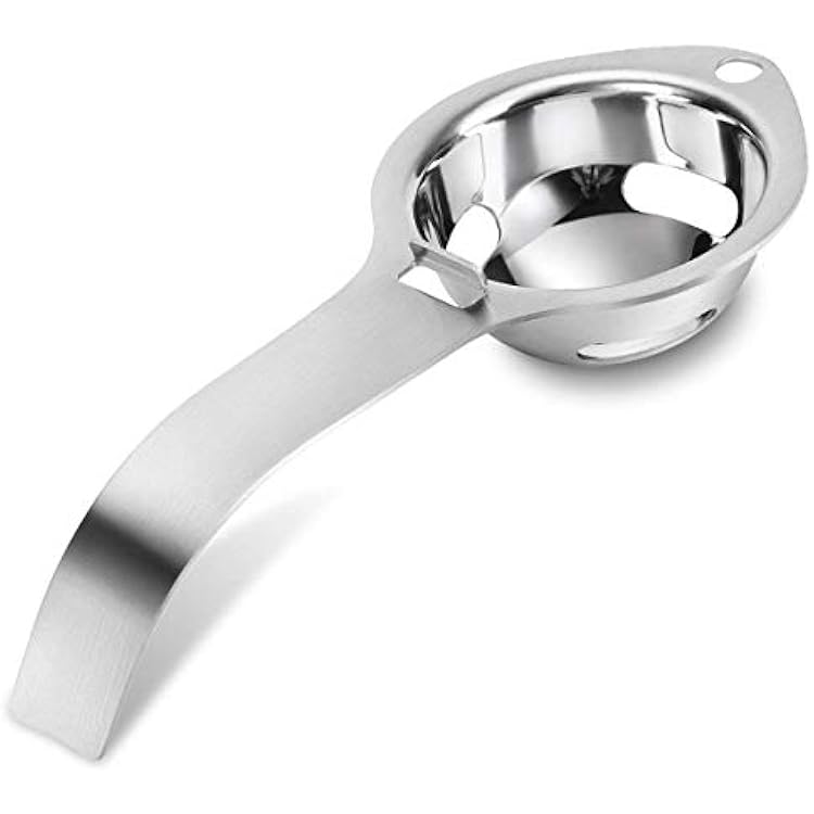 Egg Separator Egg Yolk White Separator Stainless Steel Egg White Yolk Sifting Filter Egg Divider Kitchen Tool for BakingCooking