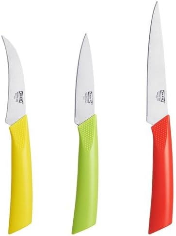IKEA Bıçak Seti Çok Renkli Bıçak 3 Adet Paslanmaz Çelik