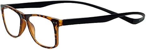 Magz Astoria Neck Hanging Magnetic Reading Glasses with Clear Lenses Tortoise | Pull Apart Readers with Magnetic Bridge | Comfort Frame | Neck Hanging Reading Glasses | Magnification 2.00x