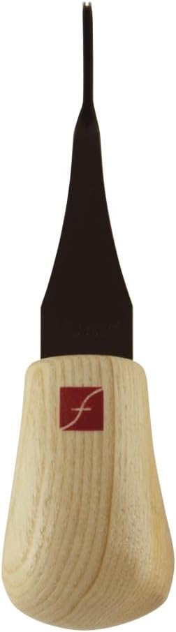 Flexcut Palm V-Tool, High Carbon Steel, Solid Ash Handle, 1 mm, 45 Degrees (FR803)