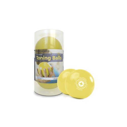 STOTT PILATES Toning Ball, Two-Pack Lemon, 2 lbs  0.9 kg Each