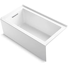 Kohler 1957-LA-0 Underscore 60" x 32" alcove bath, left drain, White