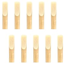 Tenor Saxophone Reeds 10 Pcs Traditional Reeds Premium Natural Reed Laser Engraved Marking for Tenor Sax Strength 2.5