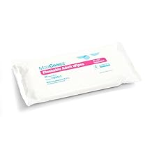 MediChoice 8x12 Flushable 3.2% Dimethicohydraspun Wipes, Unscented, Soft Pack With Peel Lid, FWF513 (Pack of 24)