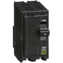 Square D by Schneider Electric Qwik Open 30 Amp Mini Circuit Breaker, 2 Pole, 120/240V AC, 10kA Breaking Capacity, Plug in Mount, Commercial and Residential Use, 5-Pack (QO230CP)