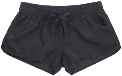 ESTAMICO Women Board Shorts with Liner Quick Dry UPF 50+ Drawstring Floral Print Swim Trunk with Pockets