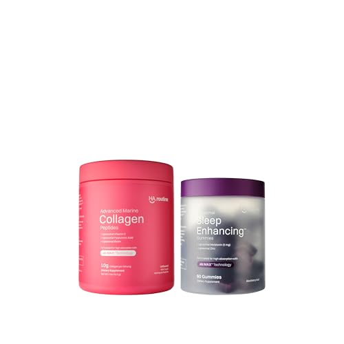 Haroutine Advanced Marine Collagen Peptides& Liposomal Sleep Gummies Supports Skin, Joints & Restful Sleep