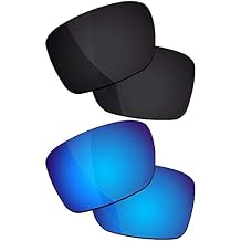 Polarized Lenses Replacement for Oakley Crossrange OO9361 Sunglasses - Jet Black + Ice Blue