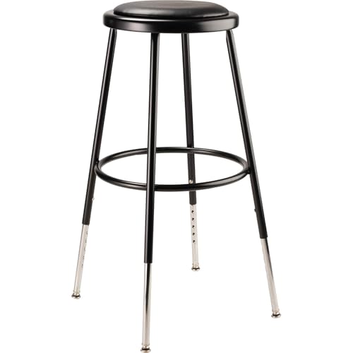 NPS 19-27 Height Adjustable Heavy Duty Vinyl Padded Steel Stool