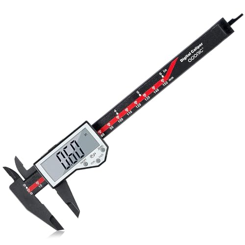 Digital Caliper, 0-6 Electronic Caliper Auto - Off Feature with Large LCD Screen Vernier Caliper Conversion Measuring Tool for Length Depth Inner Outer Diameter Measuring