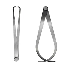 Pair of 8" Metal Inside Outside Caliper Tools - Bent-Leg and Straight-Leg Design for Accurate Measurements of Pottery, Clay, Ceramic Sculpture