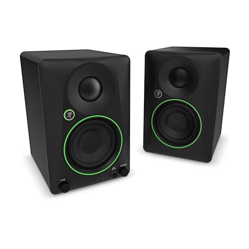 Mackie CR5BT 5.25 Creative Reference Powered Studio Monitors with Bluetooth, Tone Knob and Location Switch Active Speakers for Music Production, Desktop Computer, Gaming, HiFi Listening