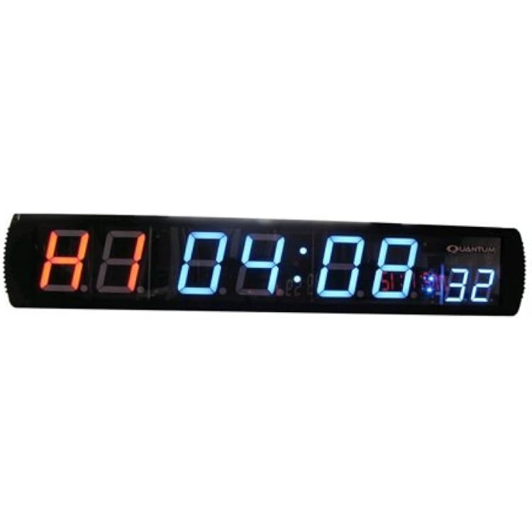 Large LED Interval Timer Multiple Function Clock for Fintness Support Intervals Setting, Stopwatch,Countdownup and Regular Clock Function, IR Remote Control