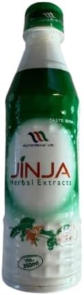 Jinja Herbal Extracts, Natural Beverage, Green and White Bottle, 350ml