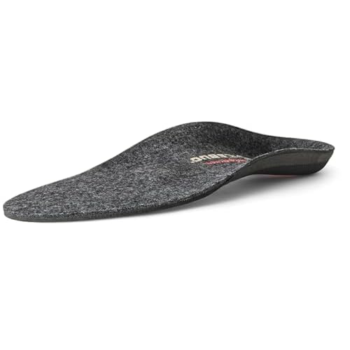 Icebug Comfort Insoles Wool High Arch, 5mm Cushioning, Grey Melange, US 11