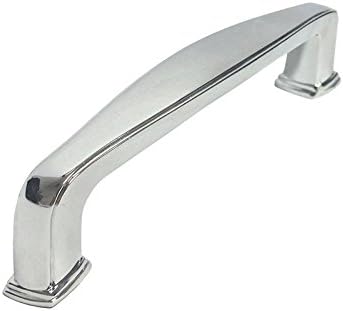 5 Pack Polished Chrome Kitchen Cabinet Drawer Hardware Round Knobs/Square Knobs/Handle Pulls (Pull 89MM 3 1/2")