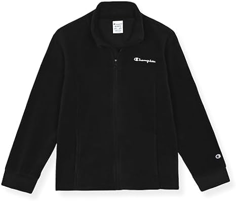 Champion Boys Fleece Jacket Full Zip Polar Fleece Track Jacket With Pockets for Kids Warm Layering Outerwear