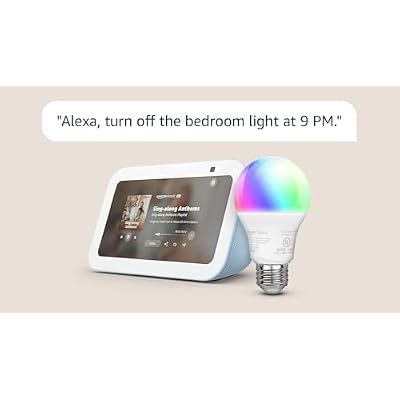 Echo Show 5 with Amazon Basics Smart Color Bulb