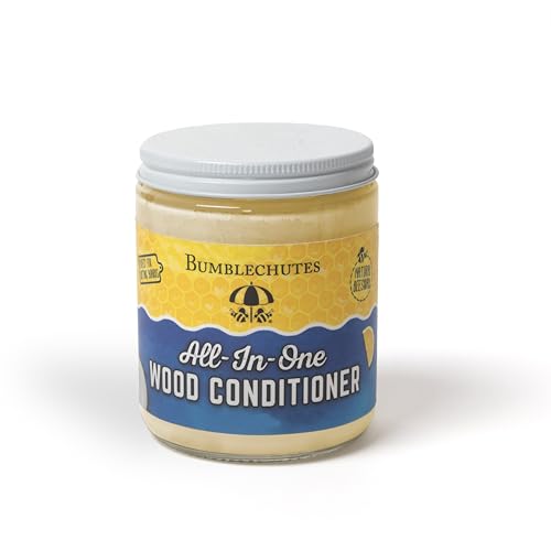 Bumblechutes All-In-One Natural Wood Conditioner - Non Toxic Wood Cutting Board Oil - Kitchen Safe Food Grade Oil for Wooden Utensils - Spoon Butter for Cutting Board Care Made in USA 4 oz