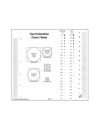 SEC-01 Size Estimation Chart (Transparency) with Ruler