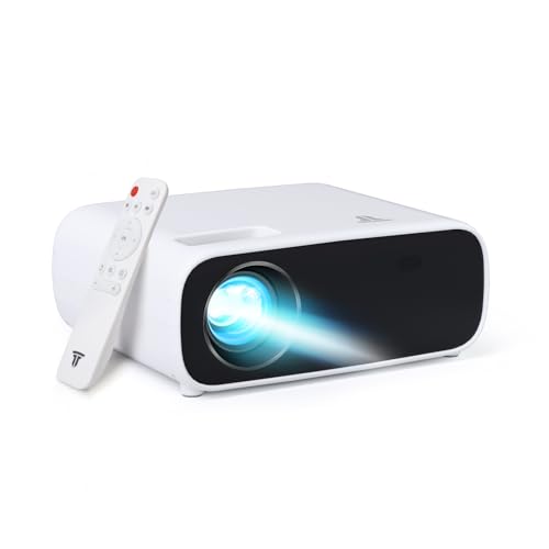 Projector with WiFi and Bluetooth Full HD 1080P Support 4K,18000L Outdoor Bedroom Movie Projector Compatible with AndroidiOSLaptopTV StickX-BoxHDMIUSB