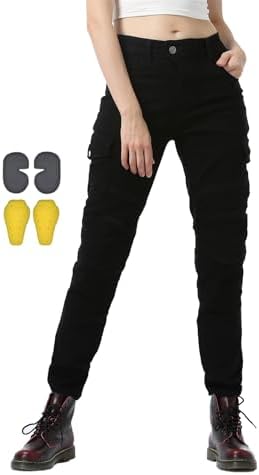 Adventure Motorcycle Jeans for Women with Armored Protection, XXS-4XL