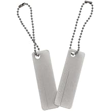 COHEALI 2pcs Portable Diamond Sharpening Stones for Outdoor and Home Use, Mini Rectangular Whetstones Cutter Grinding Tools Silver