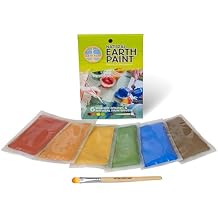 Petite Natural Earth Paint Kit Eco-Friendly, Washable Craft Paint for Kids & DIY Projects, Non-Toxic, Gluten-Free, Made in the USA, Compostable Packaging, Organic & Mineral-Based Pigments, 6 Bright Colors, Easy Clean-Up