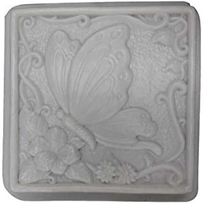 14 inch Square Butterfly Flower Plastic Craft Mold to Make into Concrete Stepping Stones 1003