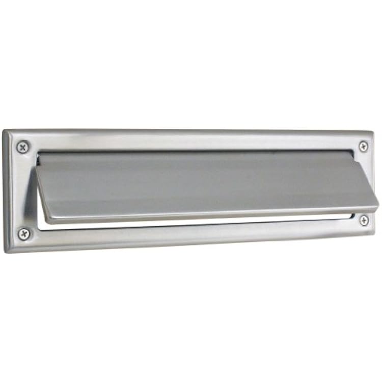 Emtek 2280 13-116 Length x 3-38 Height Solid Brass Mail Slot, Satin Nickel