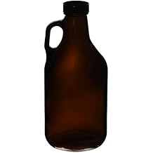Strange Brew KO-23K9-WC55 32oz (1 Quart) Glass Growler (1) with poly seal cap