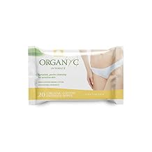 Organyc - Made with Organic Cotton Intimate Wet Wipes For Sensitive Skin, pH Balanced, No Parabens, Alcohol, or Chlorine, 20 Count (Pack of 1)