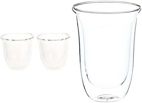 De'Longhi Double Walled Thermo Espresso and Latte Glasses Bundle (Set of 4)