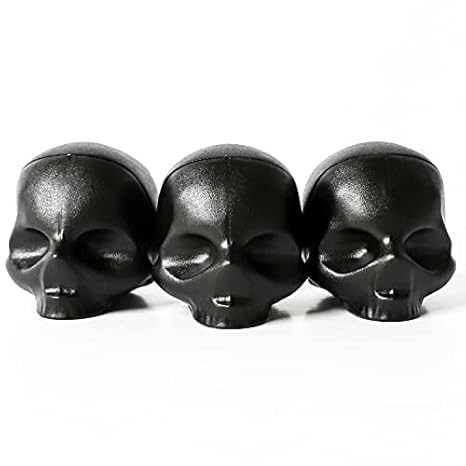 Rebels Refinery 3-Piece Skull-Shaped Lip Balm Bundle - Black - Mint, Vanilla & Passion Fruit