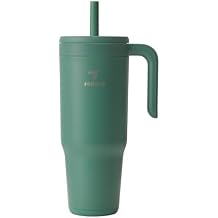 REDUCE Chiller Vacuum Insulated 40 oz Tumbler with Spill-Proof Silicone Straw - Sustainable Tritan Lid with Water Intake Markers - Soft Sit Base Travel Mug - Dishwasher Safe - Alpine