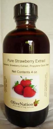 OliveNation Strawberry Extract - PG Free - 16 fl oz | Adds Fresh Berry Taste, Aroma & Bold Red Color to Baking, Frozen Treats, Frosting/Fillings, Sauce/Glaze, Dressing, Beverages