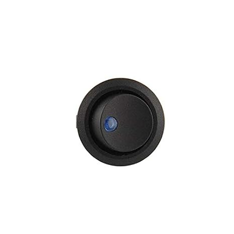 Lysee 3D Printer Parts & Accessories - ON/Off Round Rocker Switch LED Illuminated Car Dashboard Dash Boat Van 12V LED Rocker Switches Led Dot Light Switch 1 PC - (Color: Blue)