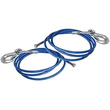 Roadmaster 655-76 Pair of EZ Hook Safety Cables Compatible with Tow Bars & Towed Vehicles | 76" Long | Without Anchor Plates | 8,000 lb Capacity Per Pair Towing Connection